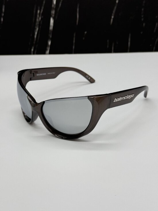 NEW BALENCIAGA BB0201S 002 BROWN OVERSIZED WOMEN SUNGLASSES BALENCIAGA EYEWEAR main image 7